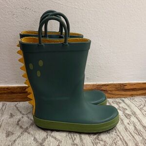 Green Dinosaur Rain Boots